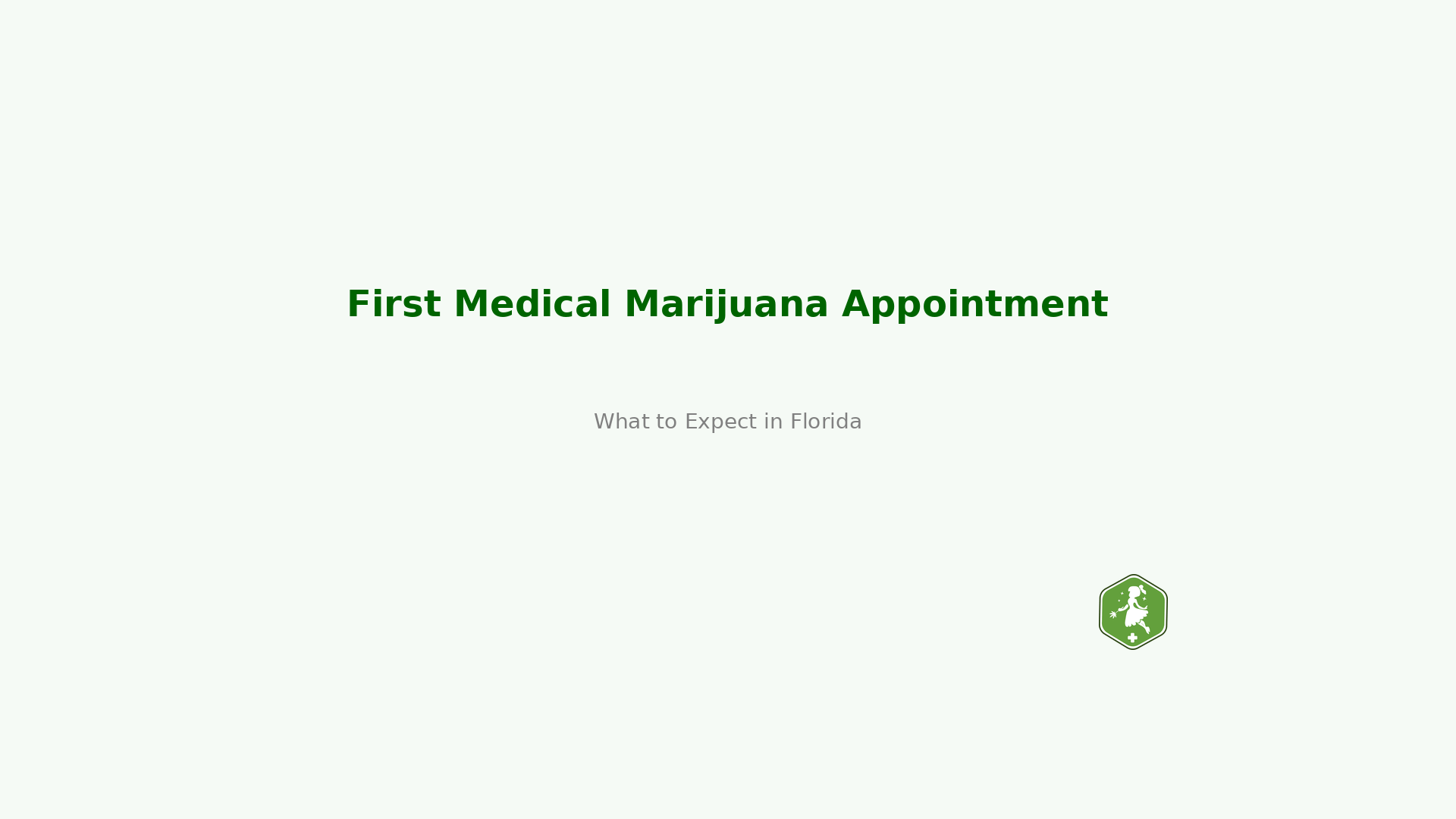 Illustration promoting first-time medical marijuana consultations in Florida, with Green Dream Cards branding